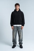 Kapüşonlu Kanguru Cepli Nakışlı Sweatshirt