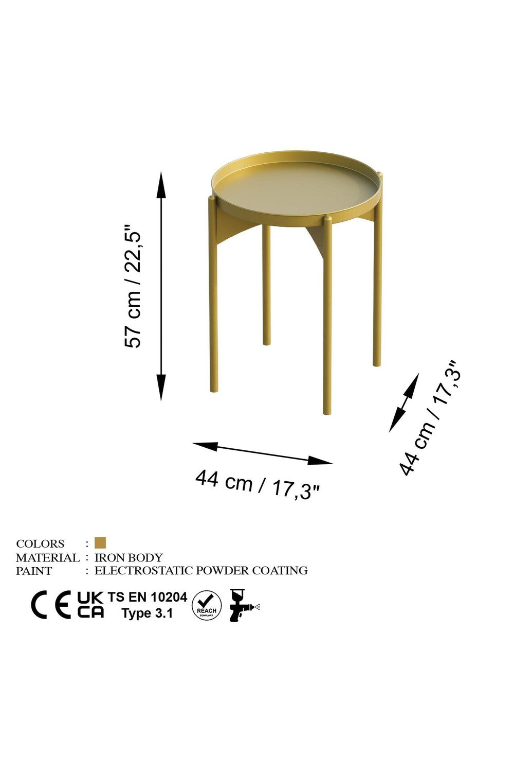 Shb-002-B Dekoratif Metal Sehpa - 5