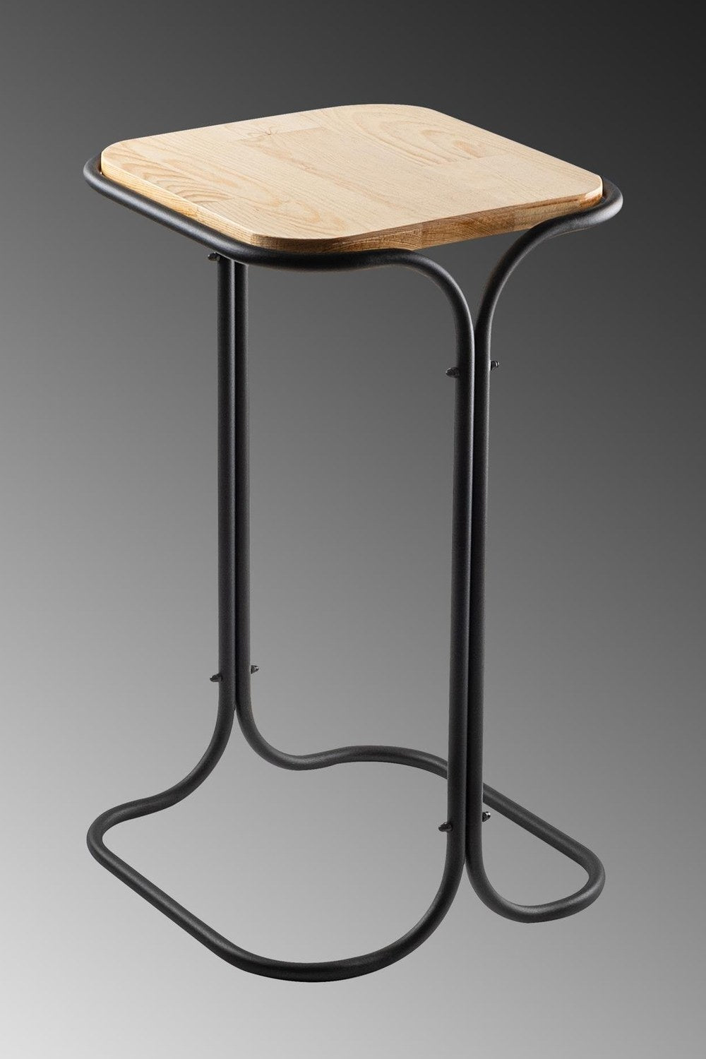 Shb-001-A Dekoratif Ahşap Metal Sehpa - 3