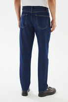 2be4A-Erkek Lacivert Straight Denim Pantolon-6-fleurdirect.live