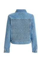 2be4A-Kadın Açık Mavi Arkası örme Denim Ceket-1-fleurdirect.live