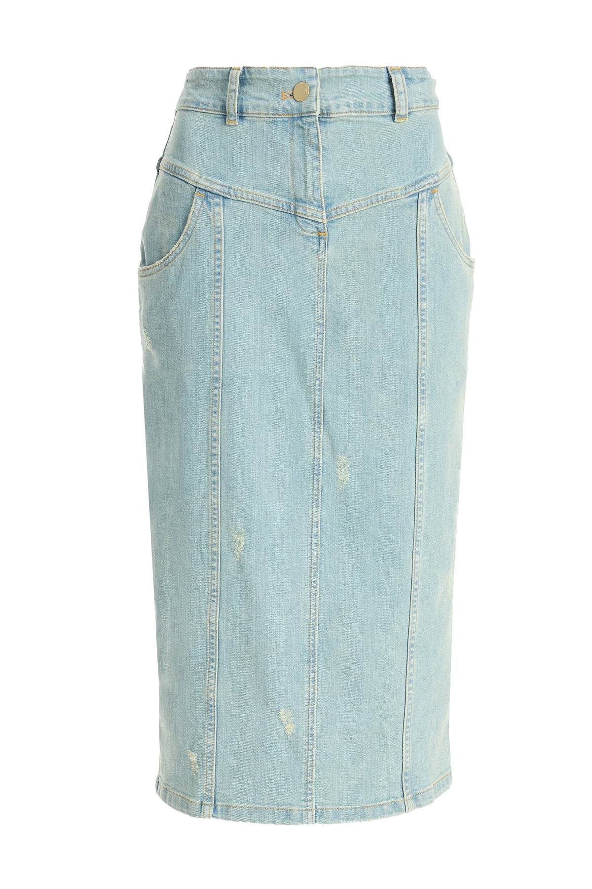 2be4A-Kadın Açık Mavi Cepli Denim Etek-1-fleurdirect.live