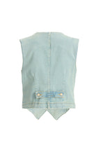 2be4A-Kadın Açık Mavi Cepli Denim Yelek-2-fleurdirect.live