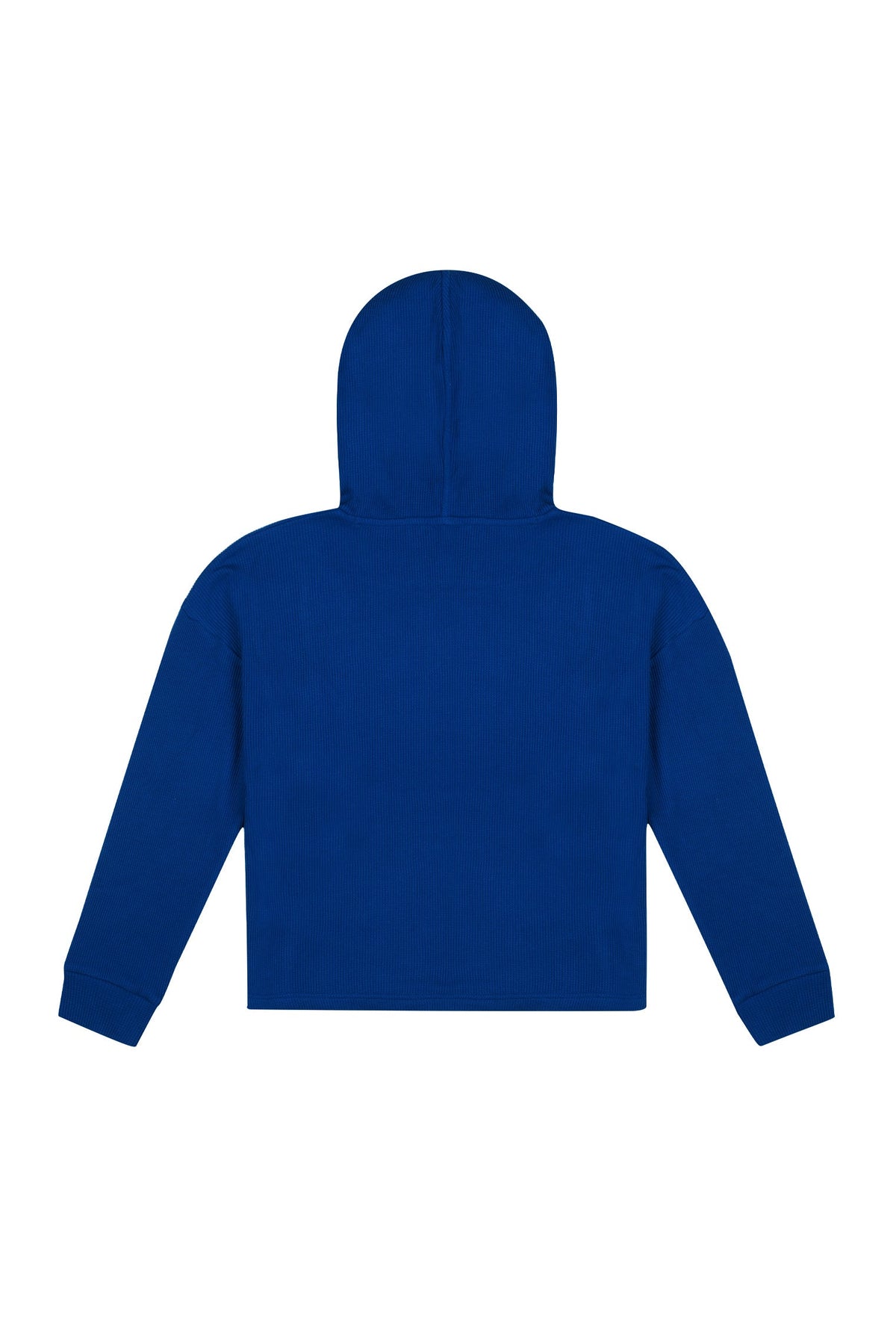 Waffle Fermuarlı Sweatshirt - Mavi