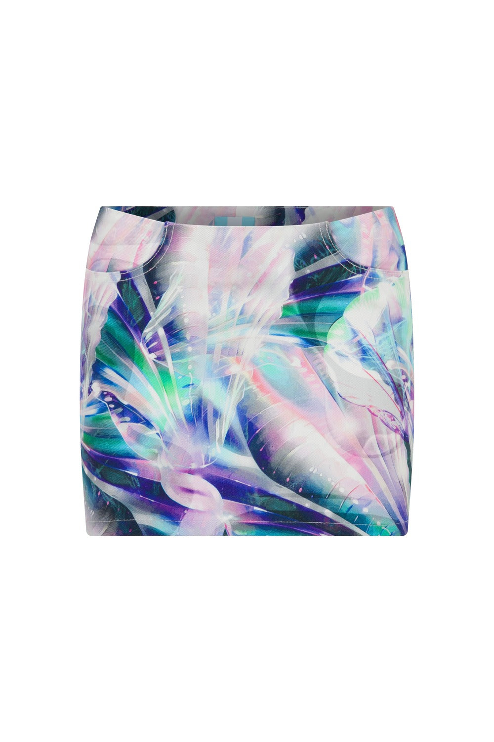 Ace Nayman-Harold Printed Denim Skirt-Etek-2-fleurdirect.live
