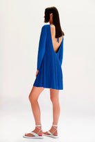 Ace Nayman-Lola Blue Knitted Dress-Elbise-3-fleurdirect.live