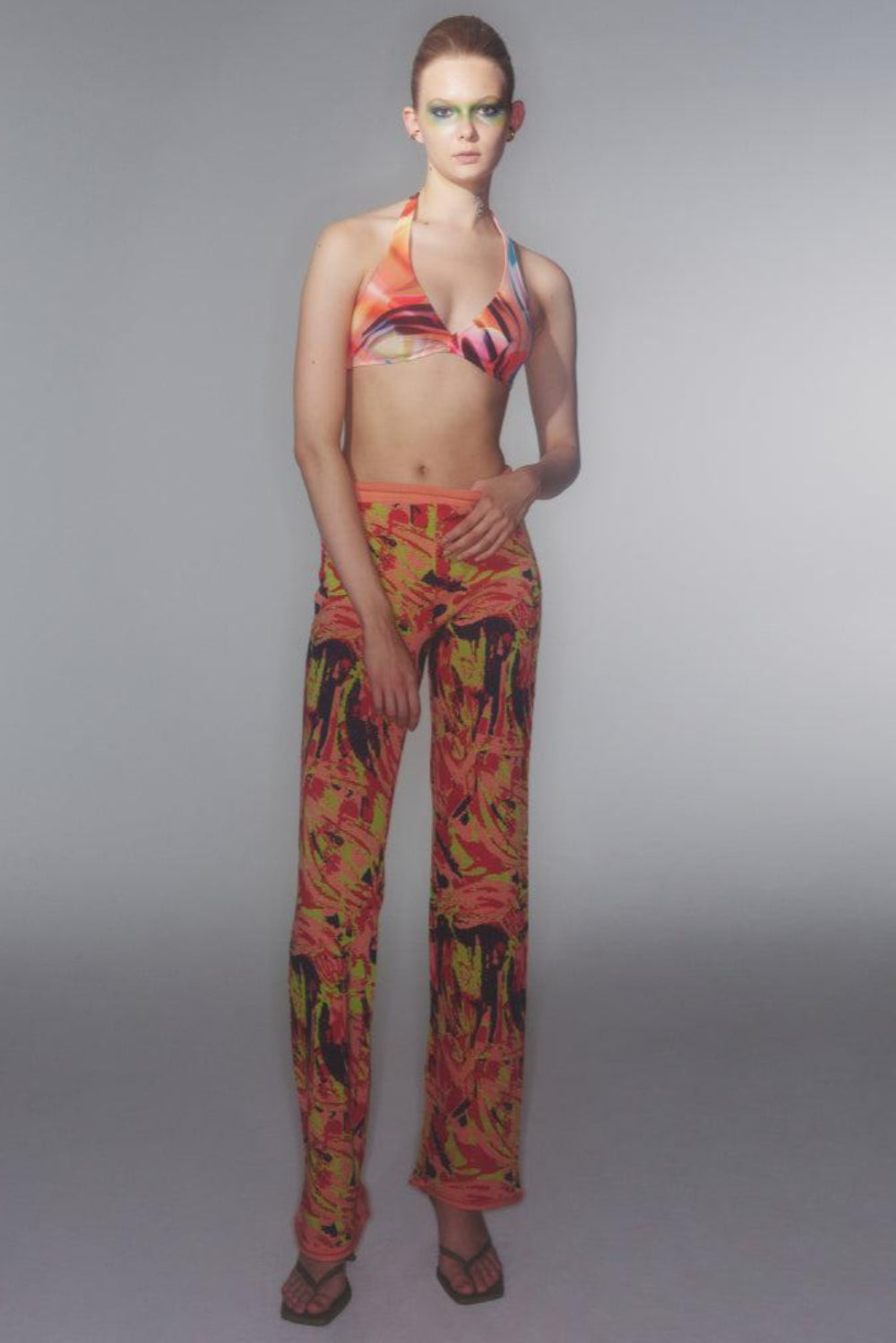 Ace Nayman-Lulu Multicolor Knitted Pants-Pantolon-1-fleurdirect.live