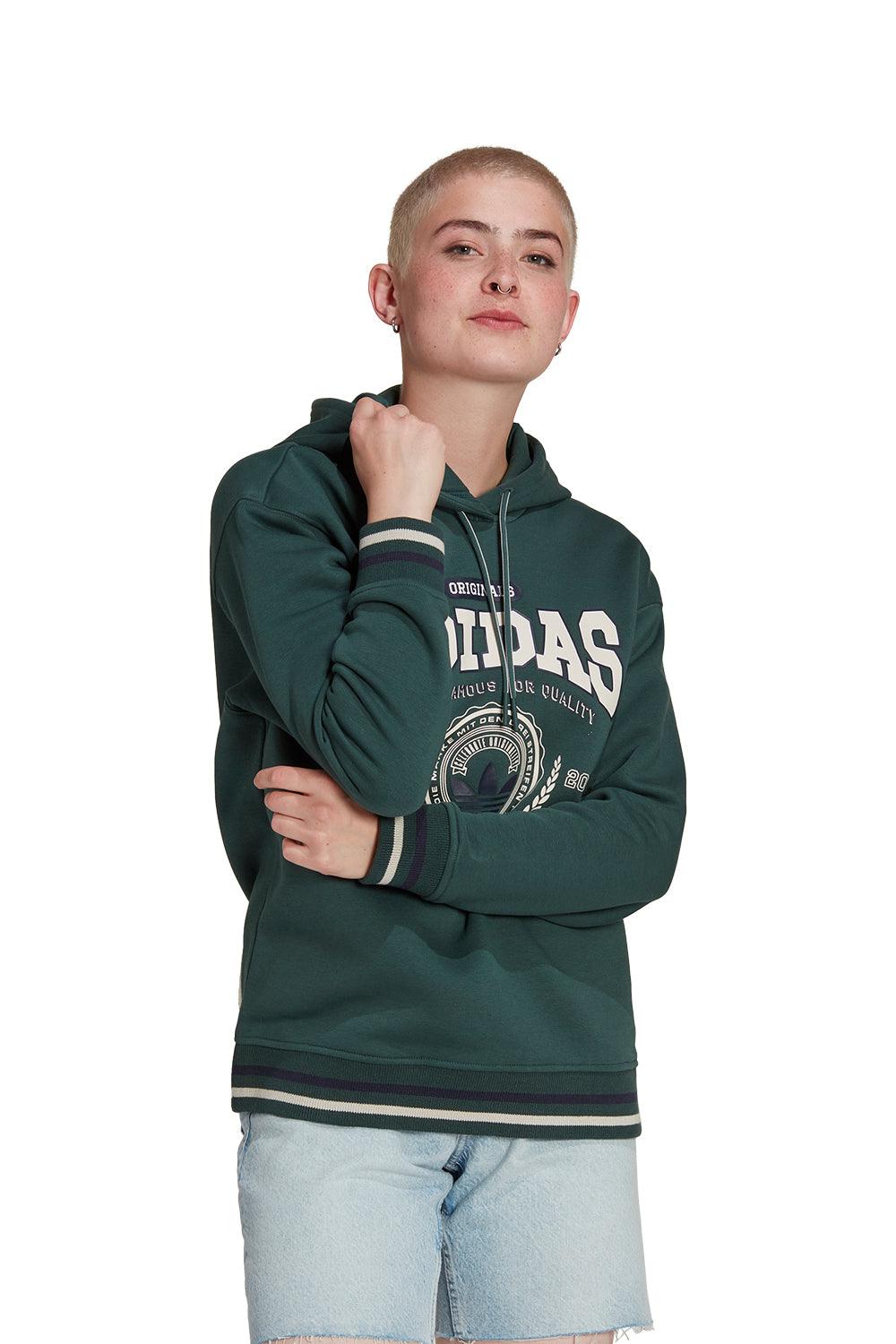 Adidas-Hoodie Mineral Green-Sweatshirts & Hoodies-1-fleurdirect.live