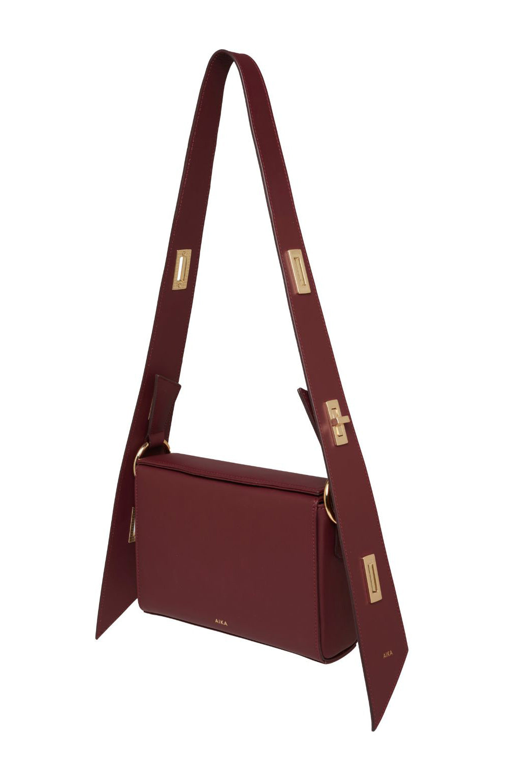 Aika Concept-Leather Istanbul Bag Burgundy-Omuz Çantası-2-fleurdirect.live
