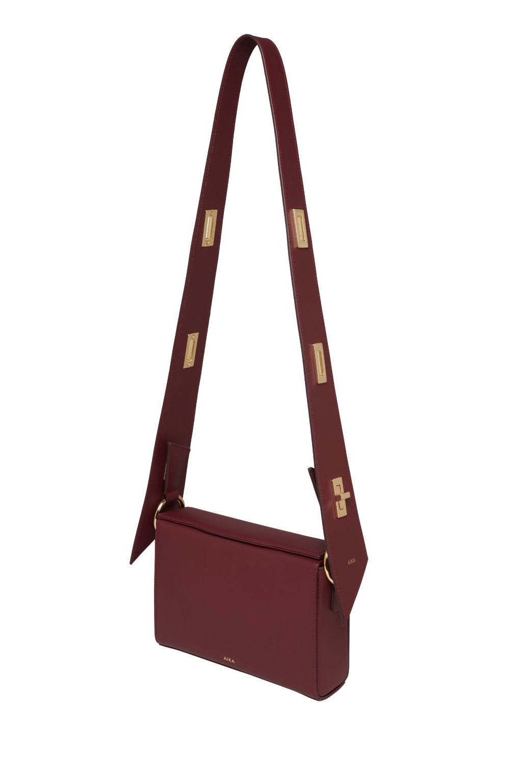 Aika Concept-Leather Istanbul Bag Burgundy-Omuz Çantası-3-fleurdirect.live
