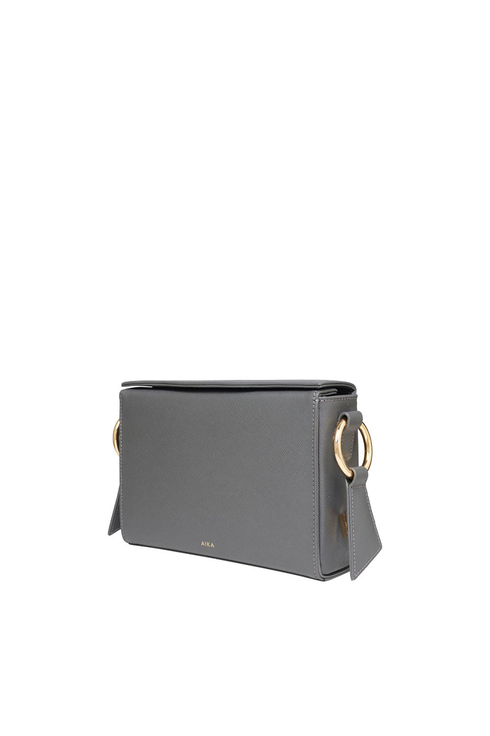 Aika Concept-Leather Istanbul Bag Grey-Omuz Çantası-4-fleurdirect.live
