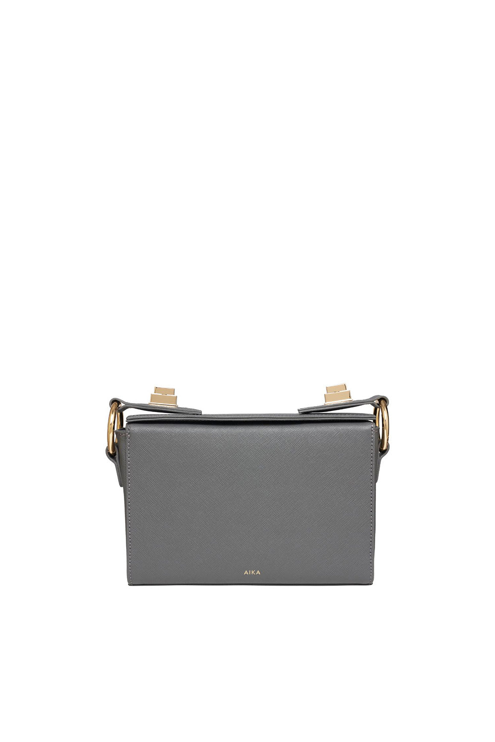 Aika Concept-Leather Istanbul Bag Grey-Omuz Çantası-5-fleurdirect.live