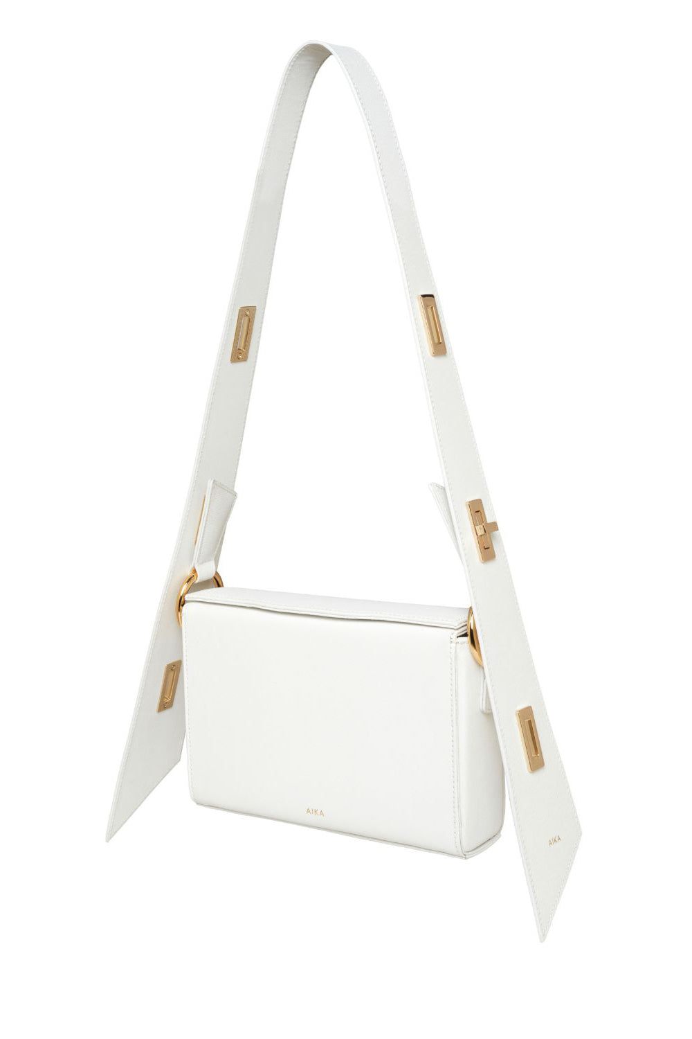 Aika Concept-Leather Istanbul Bag White-Omuz Çantası-2-fleurdirect.live