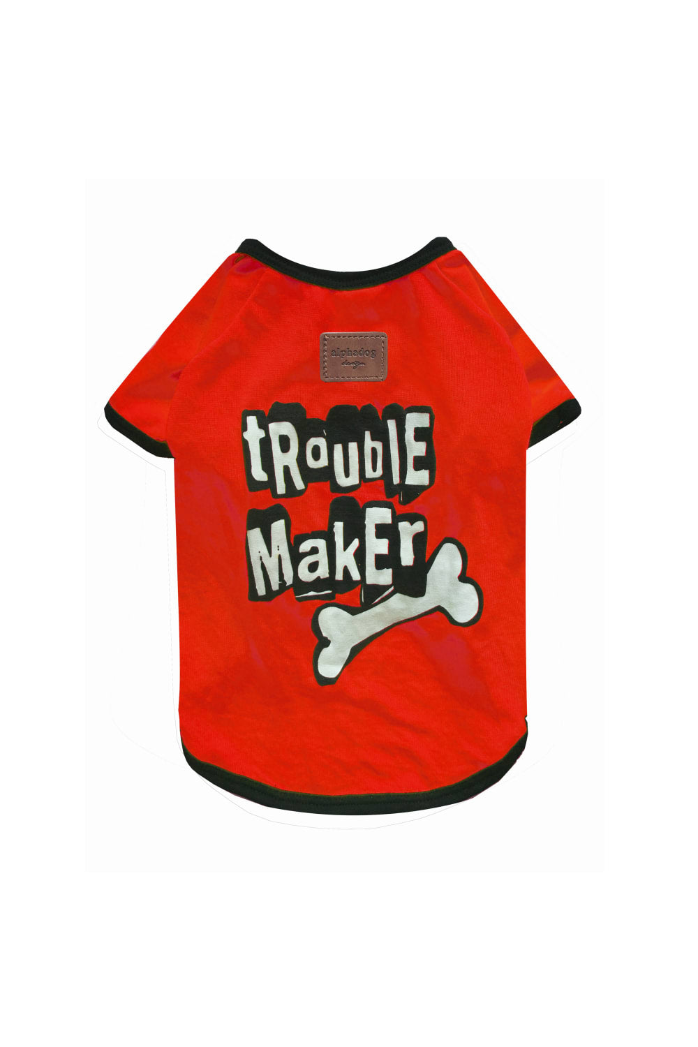 Alphadog Design-Trouble Maker Pet Tshirt-Köpek-1-fleurdirect.live