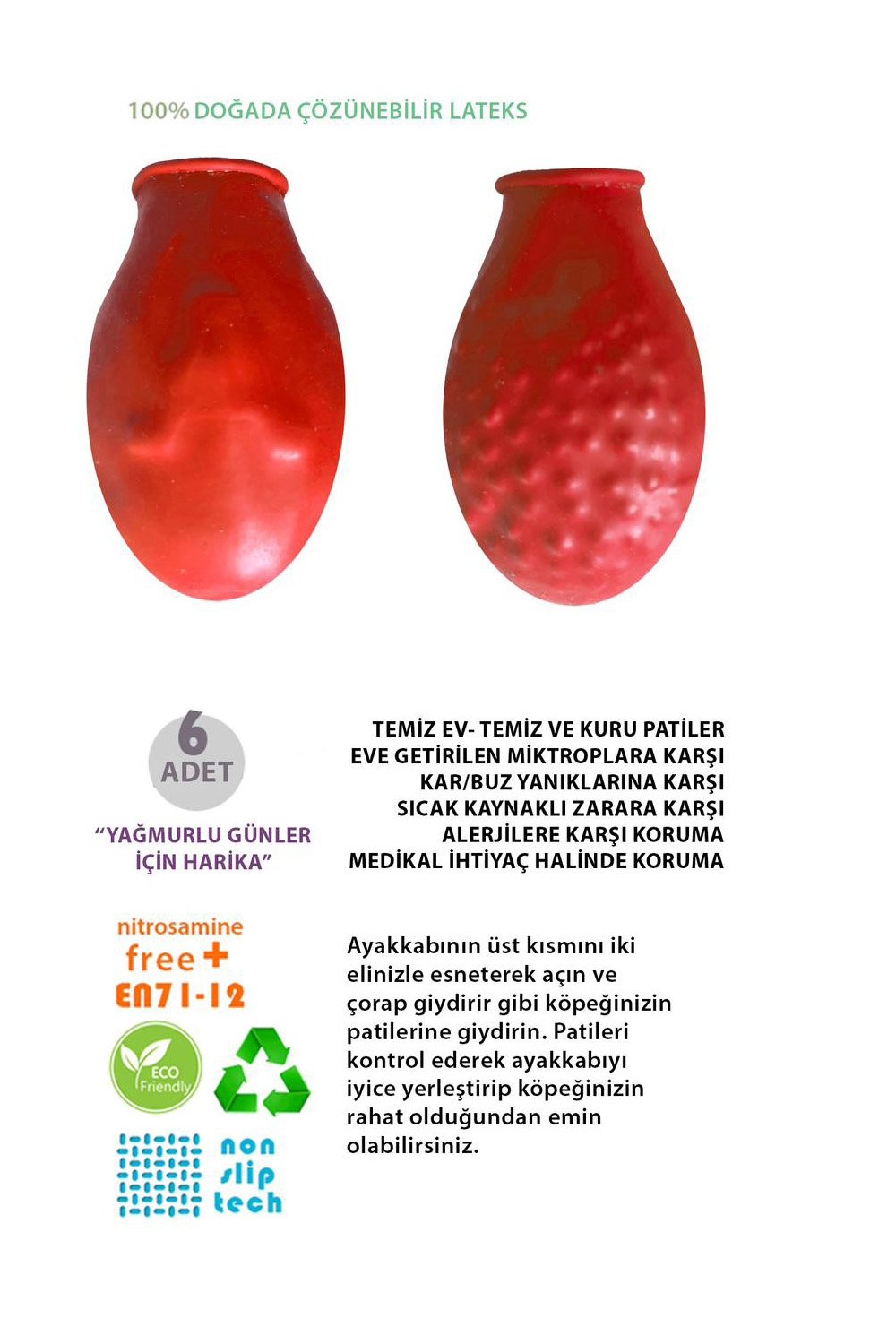 Alphadog Design-Walkies Red Kauçuk Pet Ayakkabısı-Köpek-4-fleurdirect.live