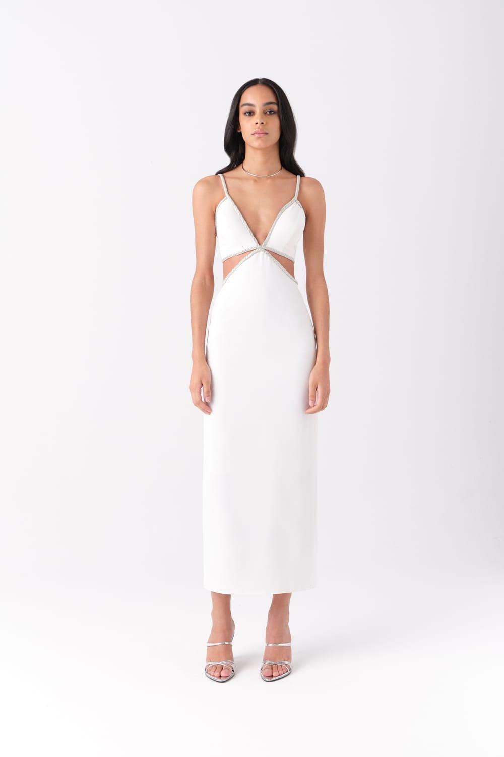 Alreves-Luna Midi Dress in White-Elbise-1-fleurdirect.live