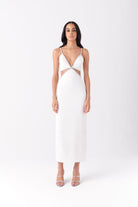 Alreves-Luna Midi Dress in White-Elbise-1-fleurdirect.live