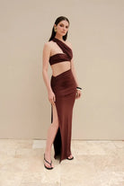 Alreves-Ola Low-cut Long Dress-Elbise-2-fleurdirect.live
