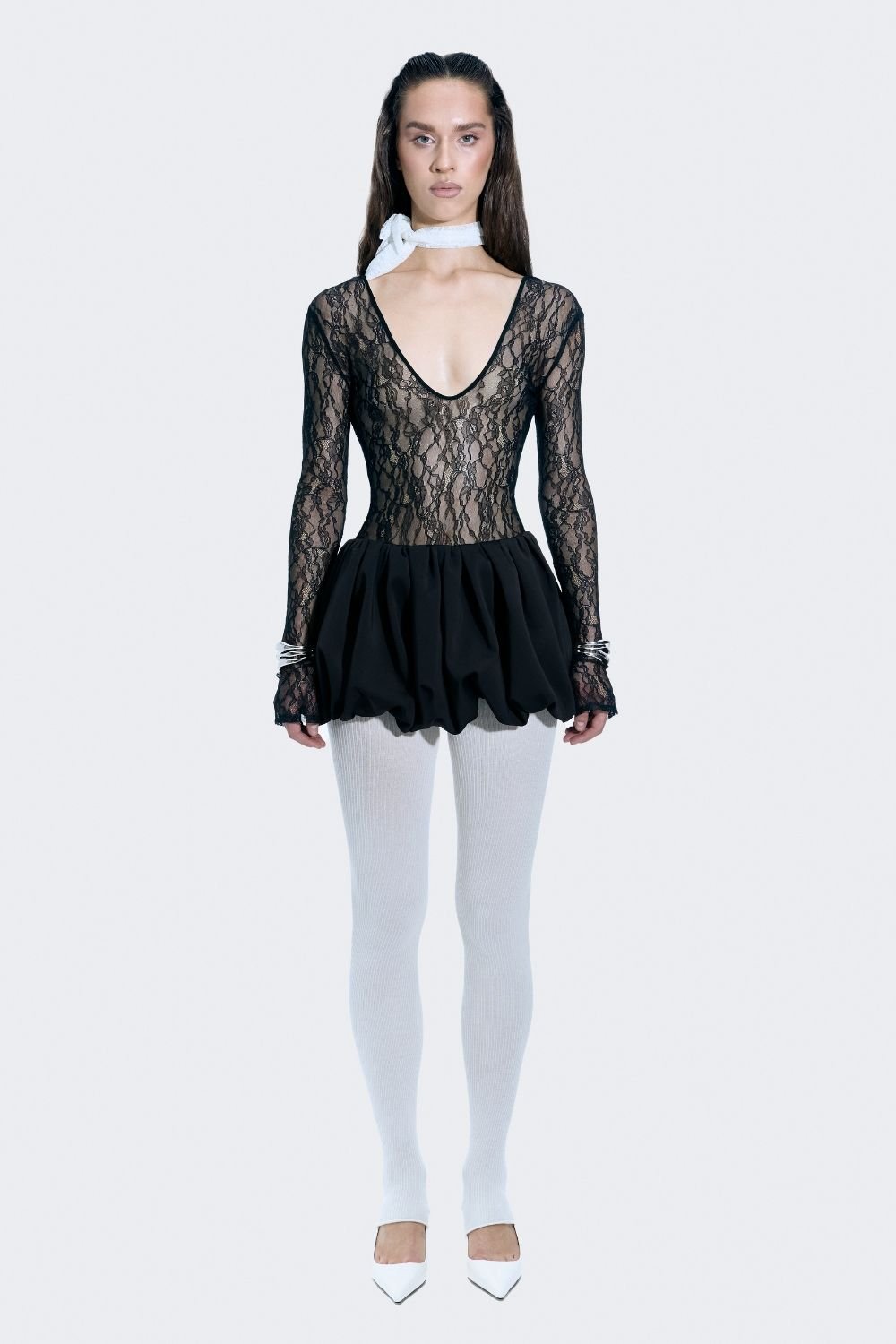 Alreves-Siena Lace Balloon Mini Dress-Elbise-2-fleurdirect.live