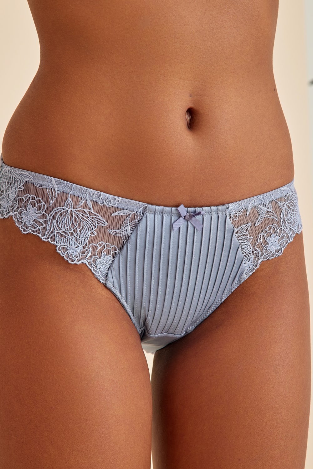 Amarelle-Paris Gri Mavi Dantelli Slip Külot-Bikini Külot-2-fleurdirect.live