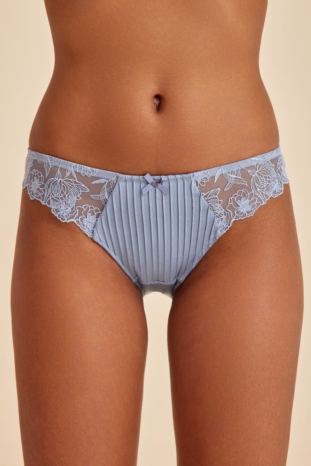 Amarelle-Paris Gri Mavi Dantelli Slip Külot-Bikini Külot-3-fleurdirect.live