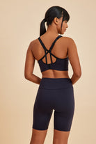 Amarelle-Sportive Siyah Light Touch Kısa Toparlayıcı Spor Taytı-Activewear-3-fleurdirect.live