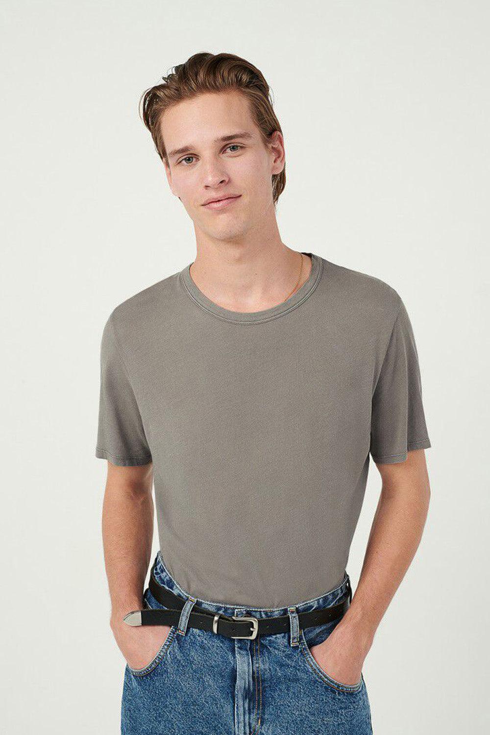 American Vintage-Devon Vintage Grey T-shirt-T-Shirts-1-fleurdirect.live