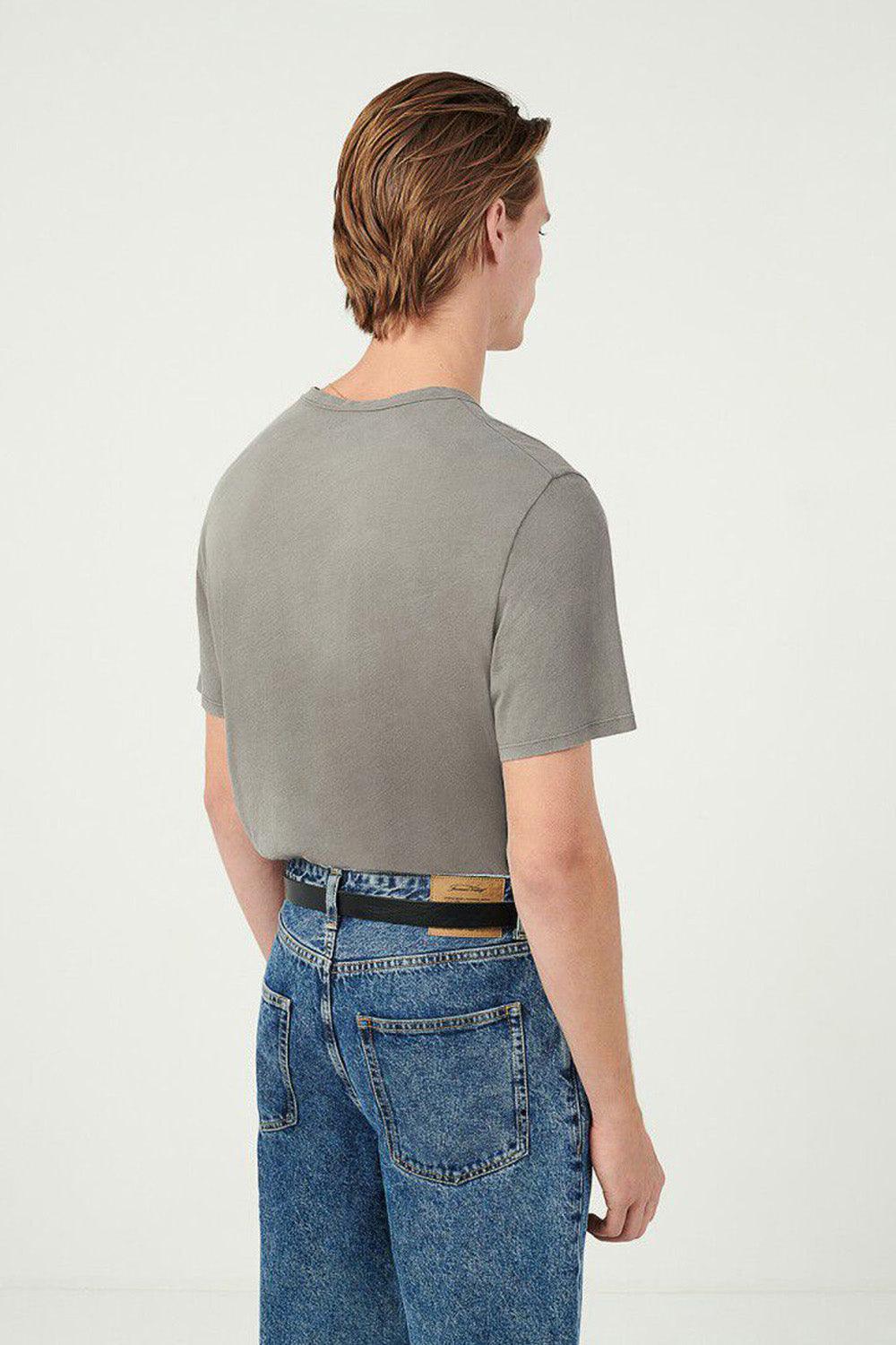 American Vintage-Devon Vintage Grey T-shirt-T-Shirts-4-fleurdirect.live