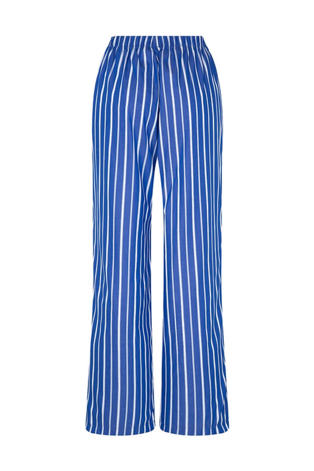 Amour Et Naturel-Beyaz Çizgili Beli Lastikli Bol Pantolon-Pantolon-1-fleurdirect.live
