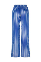 Amour Et Naturel-Beyaz Çizgili Beli Lastikli Bol Pantolon-Pantolon-1-fleurdirect.live