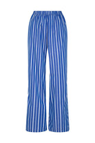 Amour Et Naturel-Beyaz Çizgili Beli Lastikli Bol Pantolon-Pantolon-2-fleurdirect.live