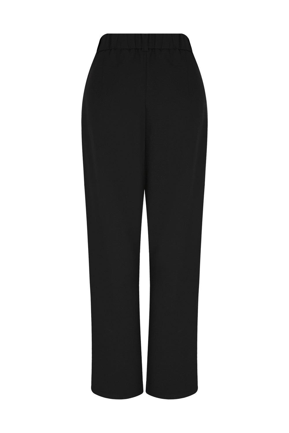Amour Et Naturel-Mary Pantolon Siyah-Kumaş Pantolon-2-fleurdirect.live