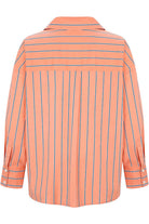 Amour Et Naturel-Mavi Çizgili Oversize Pembe Gömlek-Gömlek-2-fleurdirect.live