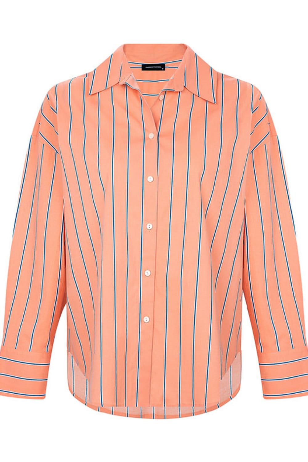 Amour Et Naturel-Mavi Çizgili Oversize Pembe Gömlek-Gömlek-3-fleurdirect.live