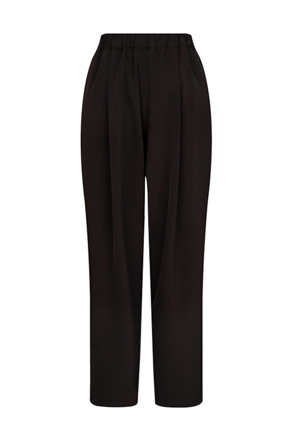 Amour Et Naturel-Tara Teknik Kumaşlı Pantolon Kahverengi-Kumaş Pantolon-1-fleurdirect.live