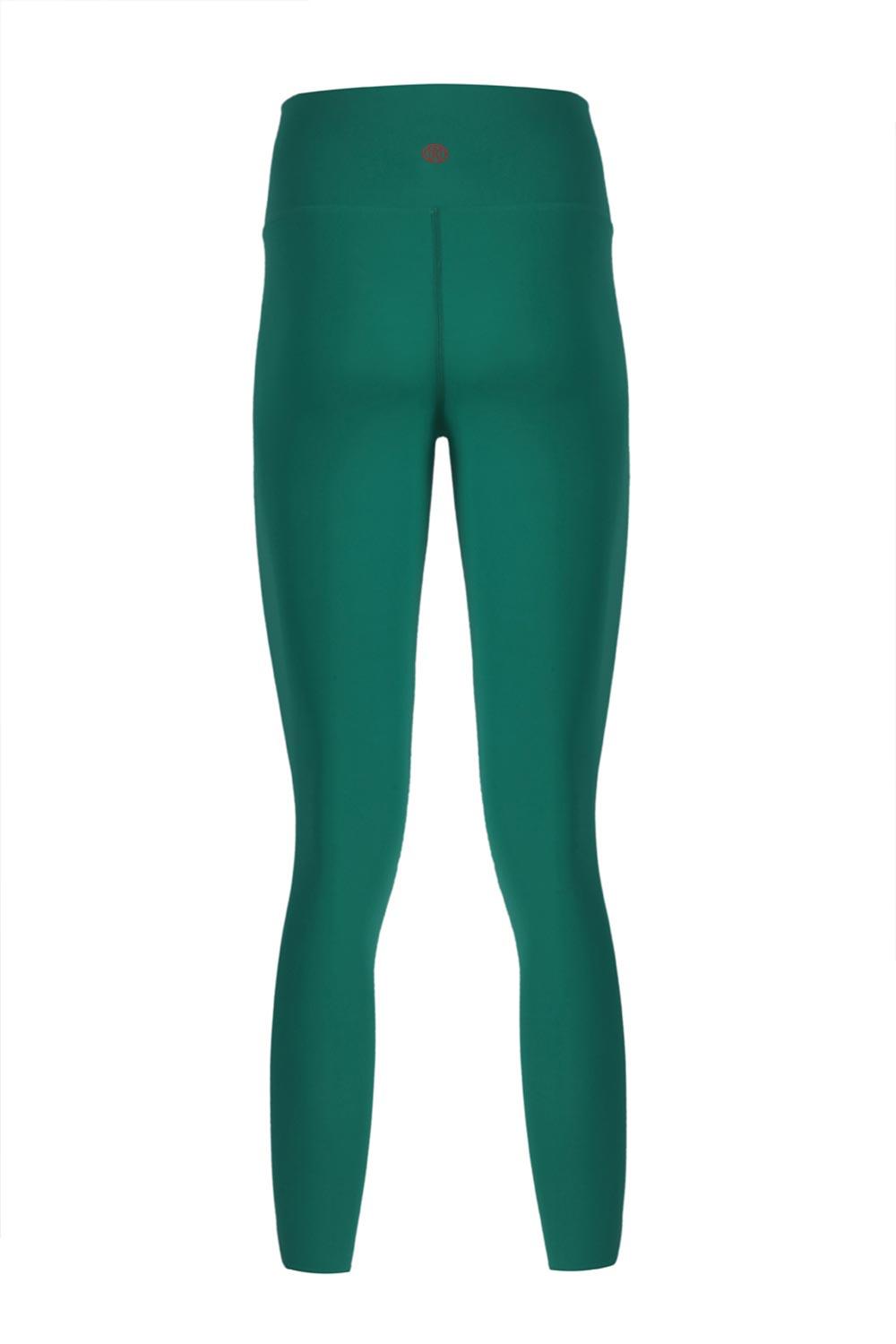 Anais & Margaux-Cross Waist Emerald Green Shaper Matt Leggings-Tayt-4-fleurdirect.live