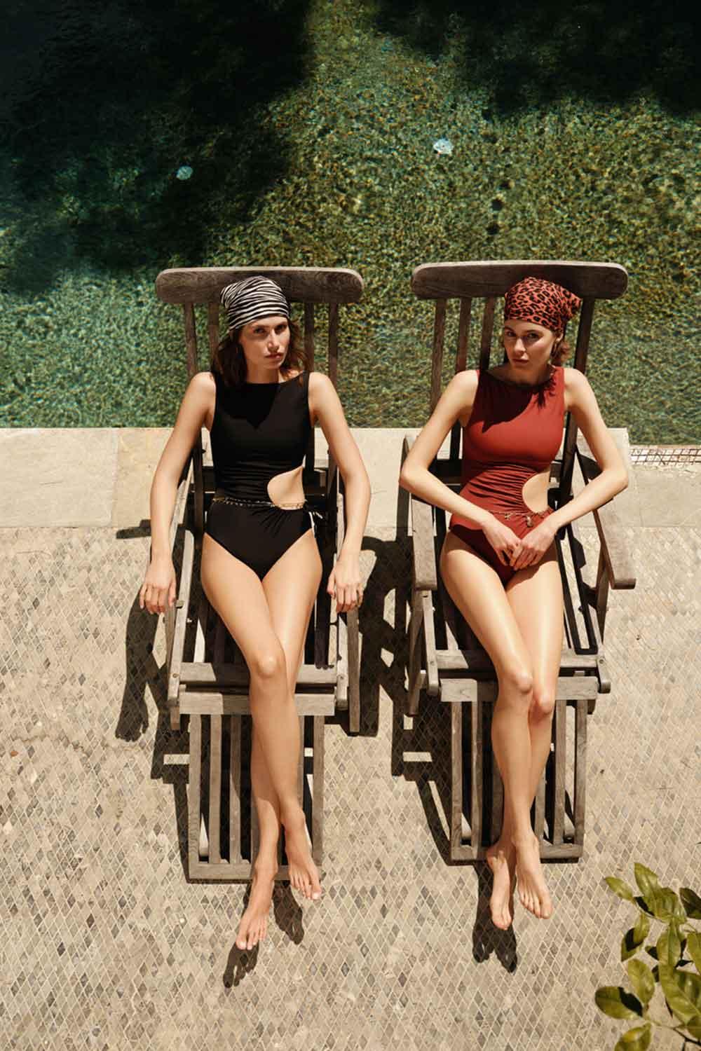 Anais & Margaux-Vivienne Black Cutout Swimsuit-Bikini & Mayo-3-fleurdirect.live