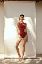 Anais & Margaux-Vivienne Burgundy Cutout Swimsuit-Bikini & Mayo-1-fleurdirect.live