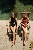Anais & Margaux-Vivienne Burgundy Cutout Swimsuit-Bikini & Mayo-3-fleurdirect.live