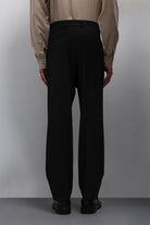 Antioch-Antioch Siyah Relax Fit Pilili Erkek Pantolon-Kumaş Pantolon-6-fleurdirect.live