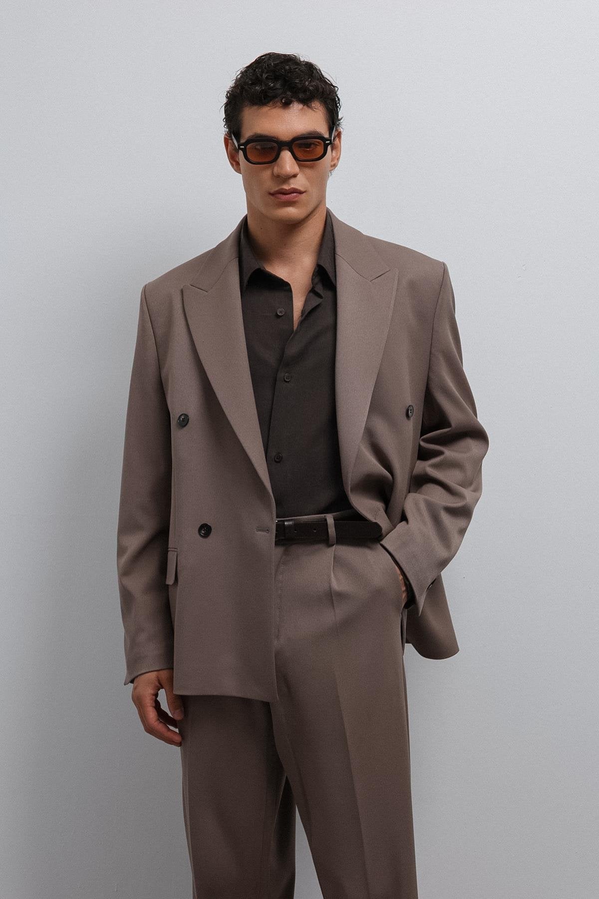 Antioch-Antioch Vizon Relax Fit Kruvaze Erkek Blazer Ceket-Blazer Ceket-1-fleurdirect.live