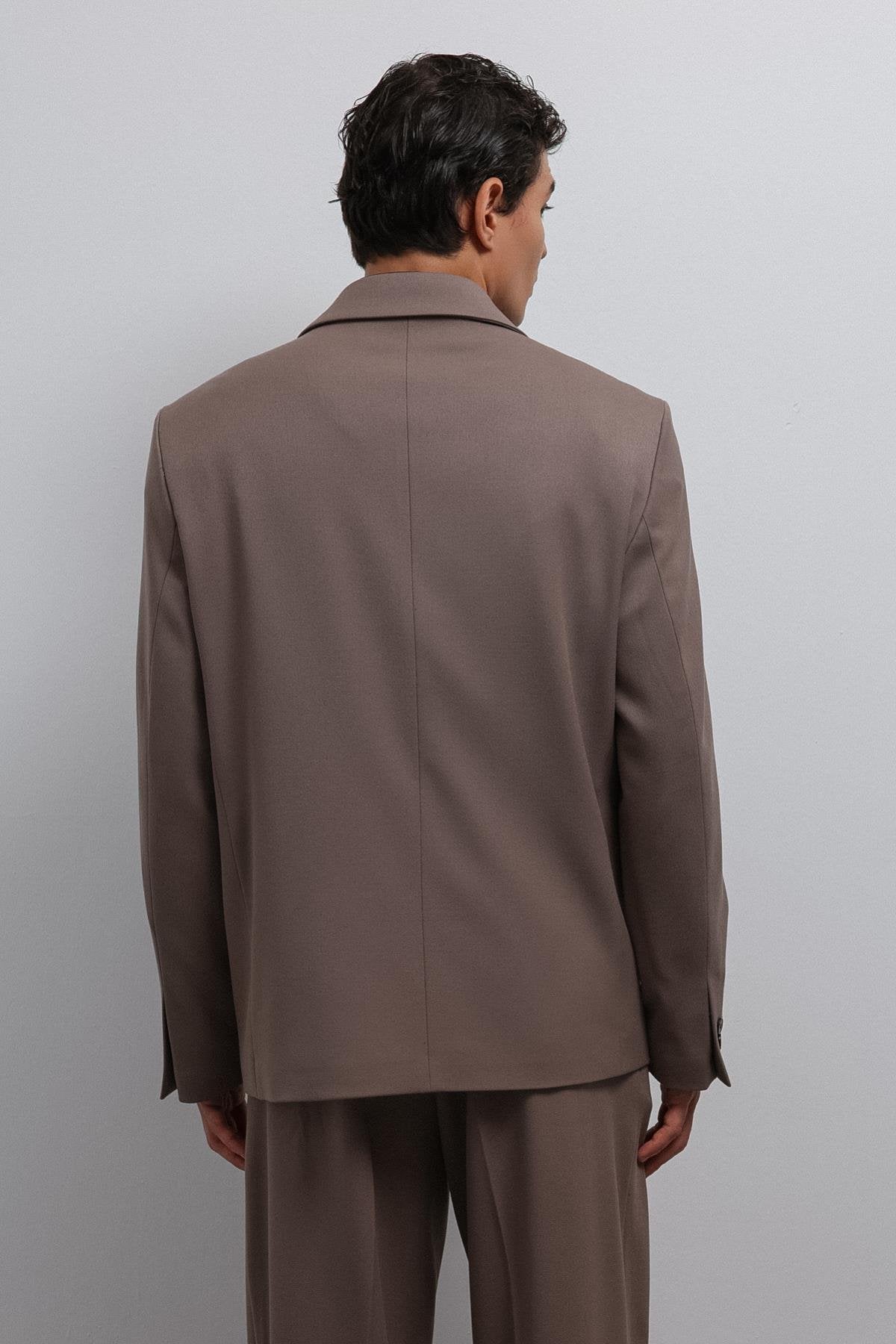 Antioch-Antioch Vizon Relax Fit Kruvaze Erkek Blazer Ceket-Blazer Ceket-5-fleurdirect.live