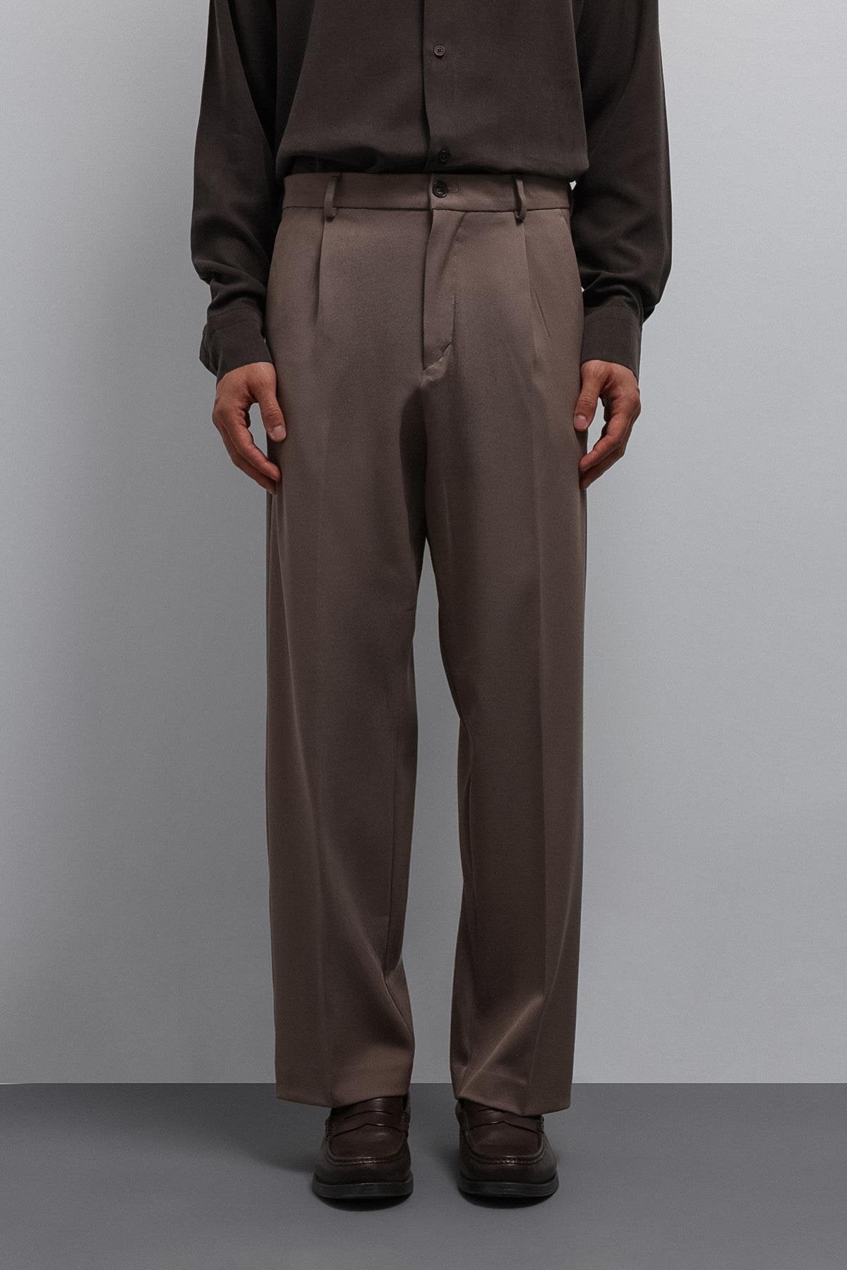Antioch-Antioch Vizon Relax Fit Pilili Erkek Pantolon-Kumaş Pantolon-1-fleurdirect.live