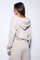 Antioch-Antioch Bej Kapüşonlu Kadın Sweatshirt-Sweatshirt-5-fleurdirect.live
