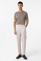 Antioch-Bej Regular Fit Modal Teknik Kumaş Erkek T Shirt-T-Shirts-3-fleurdirect.live