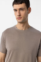 Antioch-Bej Regular Fit Modal Teknik Kumaş Erkek T Shirt-T-Shirts-4-fleurdirect.live