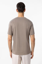 Antioch-Bej Regular Fit Modal Teknik Kumaş Erkek T Shirt-T-Shirts-5-fleurdirect.live