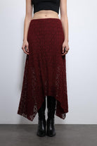 Antioch-Bordo Dantel Midi Etek-Etek-5-fleurdirect.live