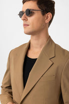 Antioch-Camel Relax Fit Erkek Blazer Ceket-Ceket-4-fleurdirect.live