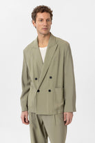 Antioch-Haki Relax Fit Diagonel İnce Erkek Blazer Ceket-Blazer Ceket-1-fleurdirect.live
